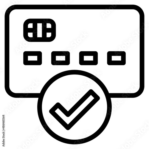 verified outline style icon