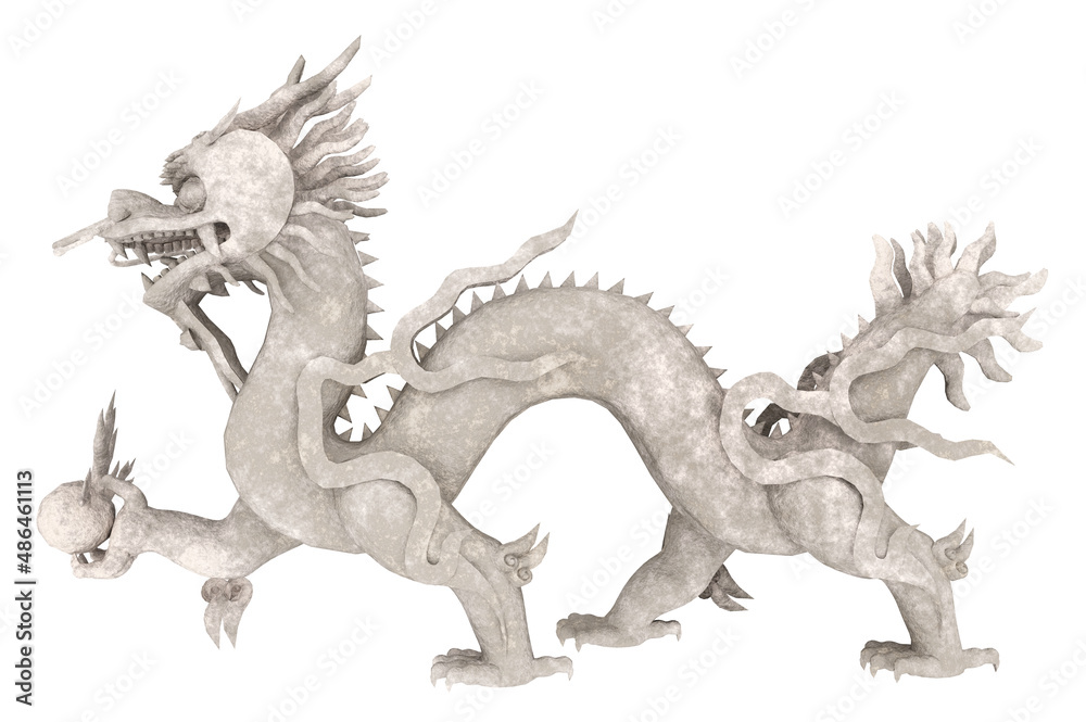 Chinesische Drachenstatue, Freisteller