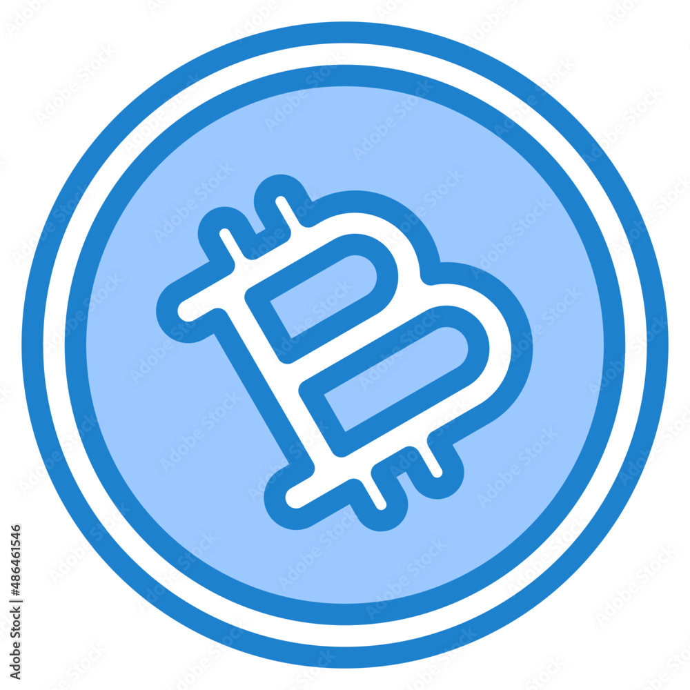 bitcoin blue style icon bitcoin blue style icon