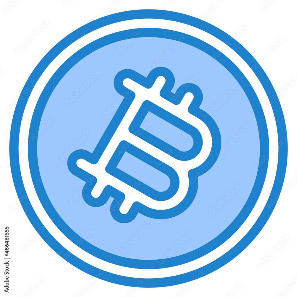 bitcoin blue style icon bitcoin blue style icon
