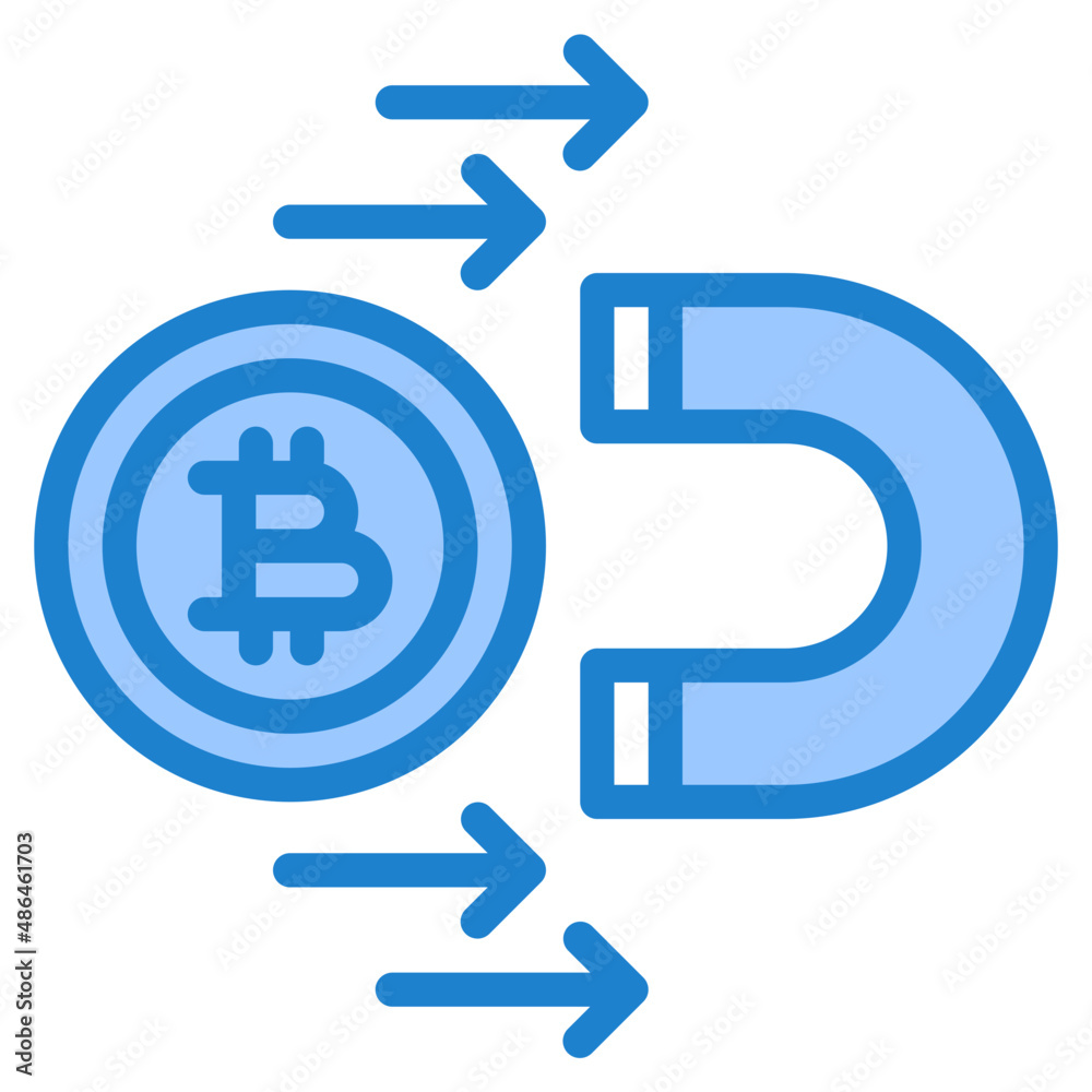 magnet blue style icon