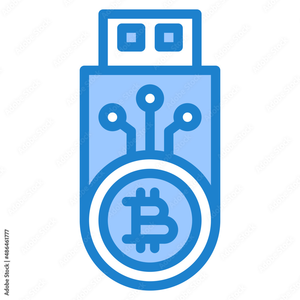 Obraz premium usb blue style icon