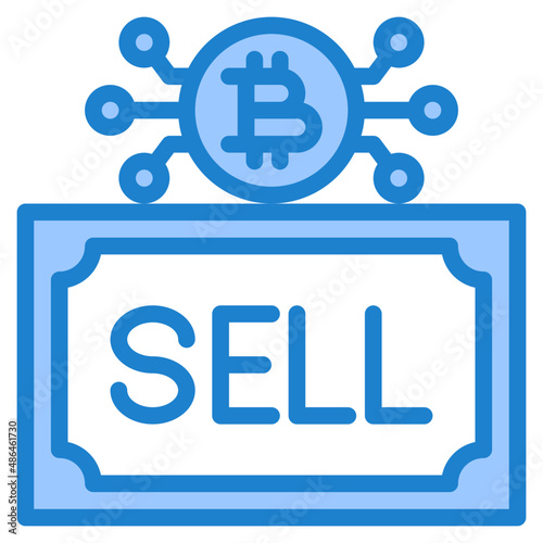 sell blue style icon