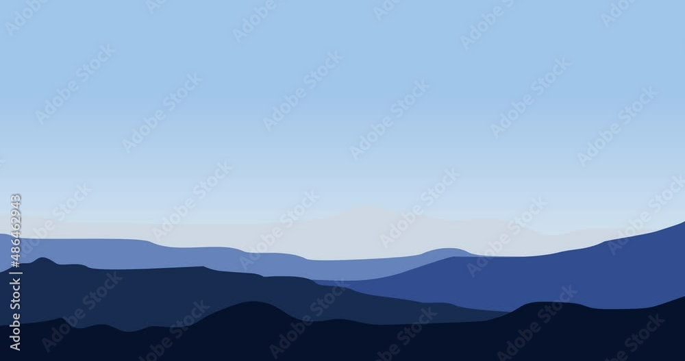animated bluish hills background with area for text animated bluish hills background with area for text