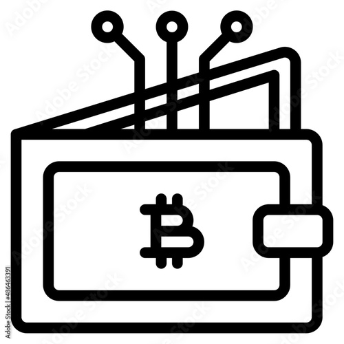 wallet outline style icon