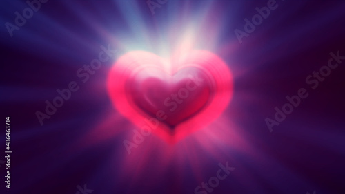 Heart Neon Glow light ray