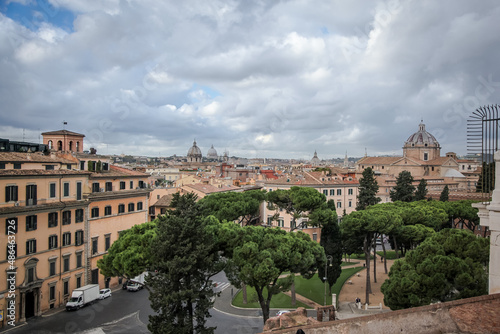 View of Rome from the Basilica of Santa Maria in Araceli. Selective focus. Rome, Italy © Ilia Baksheev