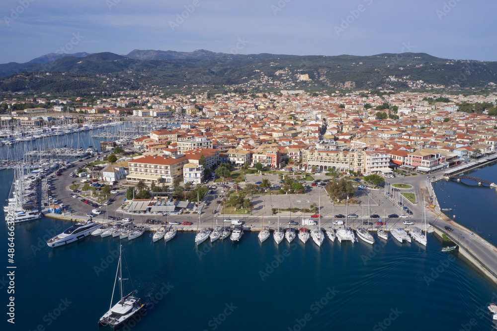 aerial panorama Lefkada Greece Ionion Islands