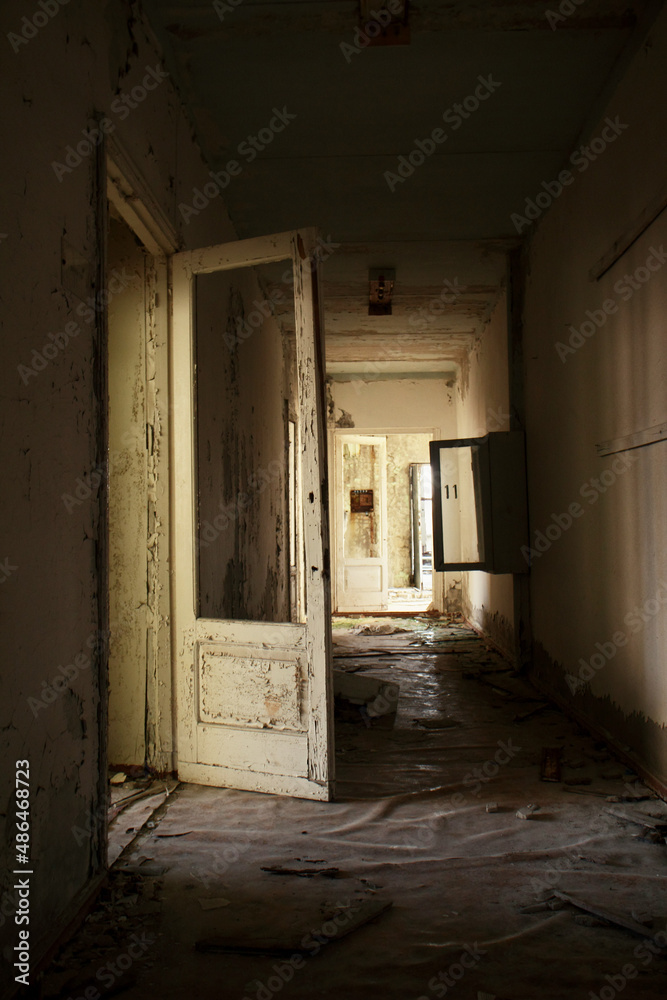 Corridor in an old abandoned house