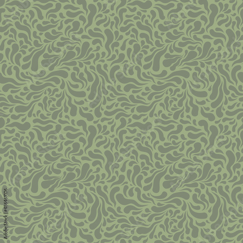 Abstract seamless vector pattern with green blobs