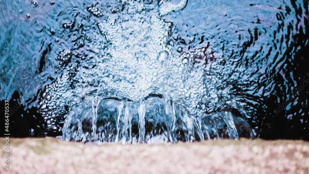 Vidéo Stock Clean Water Stream Flowing Through Culvert in Brick Wall ...