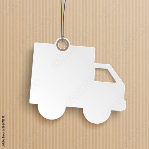 Cardboard Shipping Car Sticker