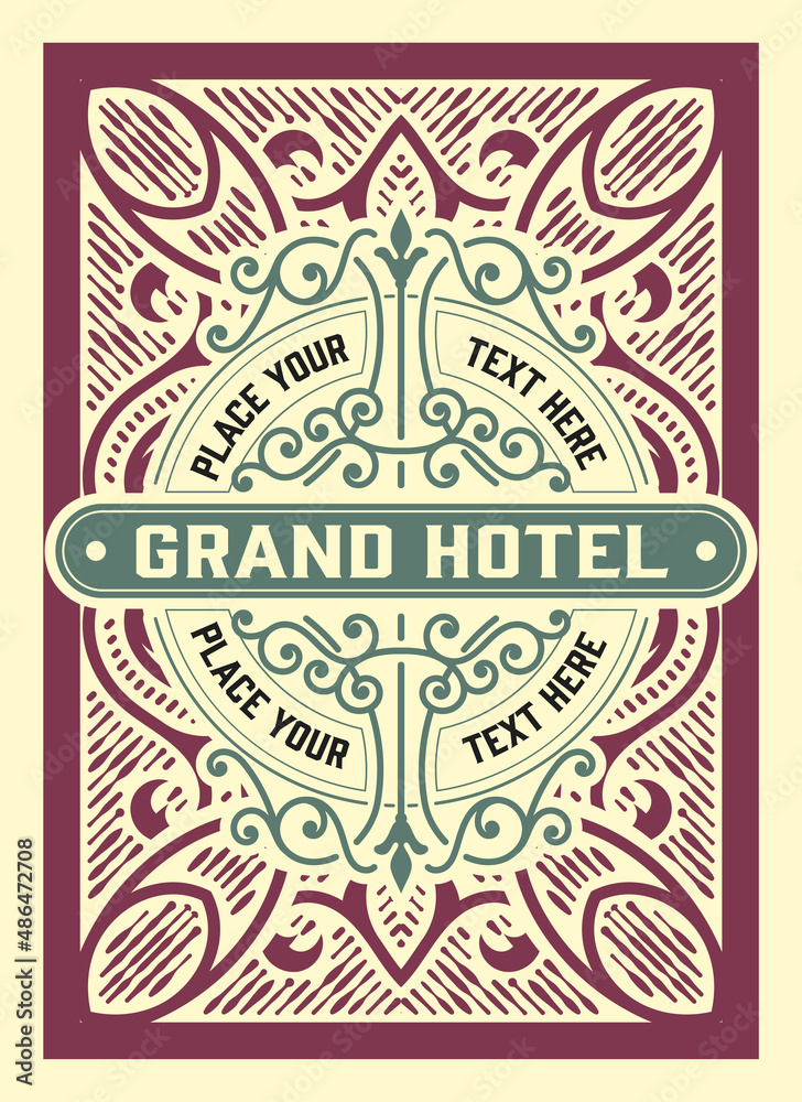 Western card with vintage style