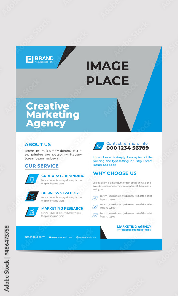 Creative Corporate Flyer Template with Modern Look Creative Corporate Flyer Template with Modern Look