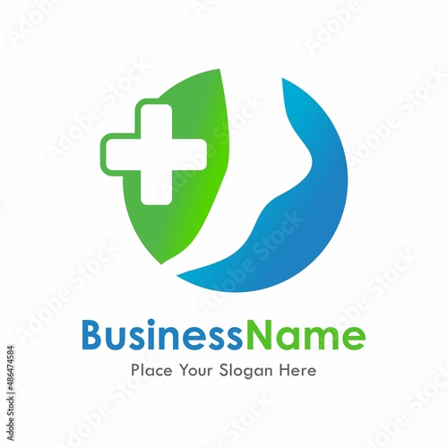 Medical foot logo vector design. Suitable for business, web, health, art photo
