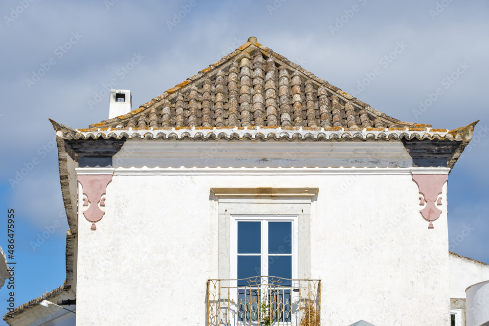  tiled roof In Tavira , Algarve, Portugal