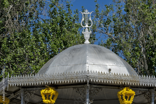 detail of the bandstand in Tavira, Algarve, Portugal.