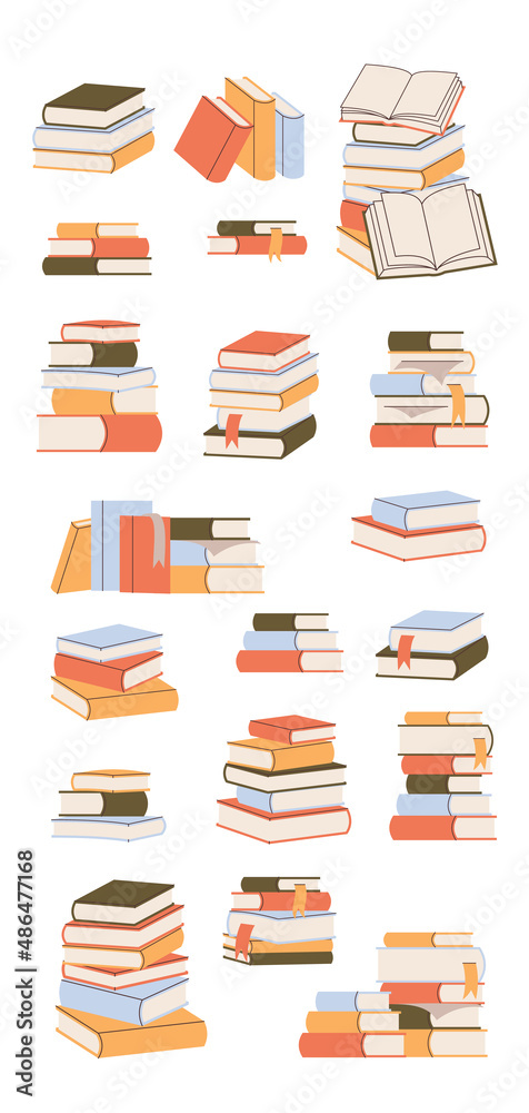 Collection hand drawn book elements for your design Collection hand drawn book elements for your design