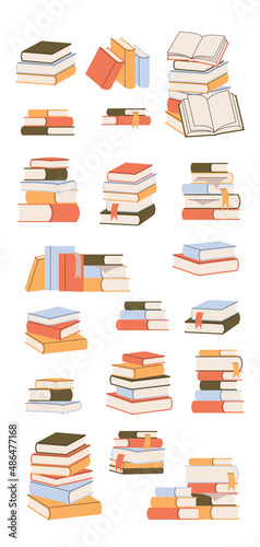 Collection hand drawn book elements for your design