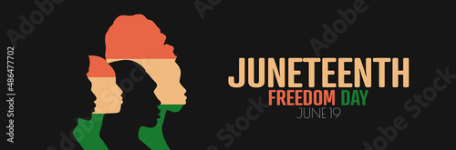 Juneteenth -  Freedom Day banner. photo