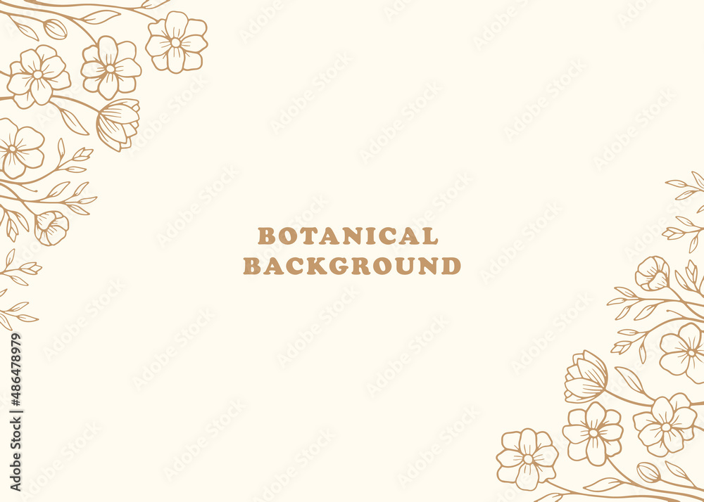 Obraz premium hand drawn nature floral background