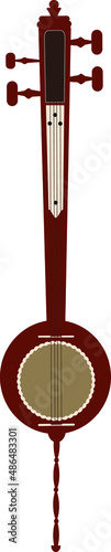 Vector of musical instrument kamancheh photo
