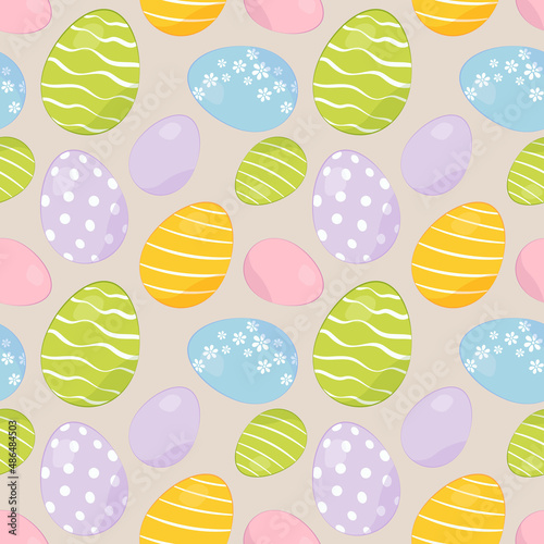 seamless pattern for Easter, colorful eggs