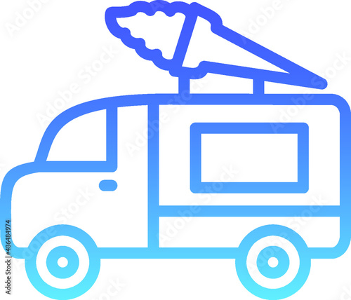 Icecream Van Line Gradient