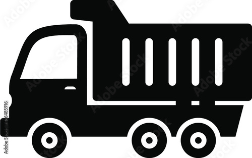 Dumper Truck Glyph Icon