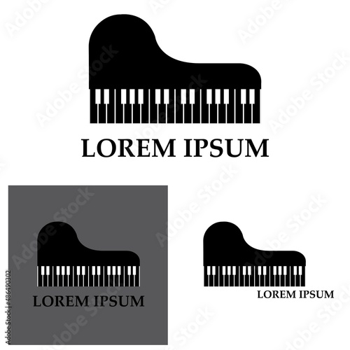 Piano icon vector ilustration template