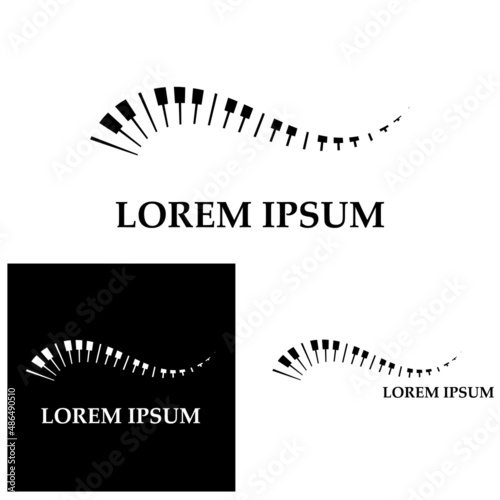 Piano icon vector ilustration template