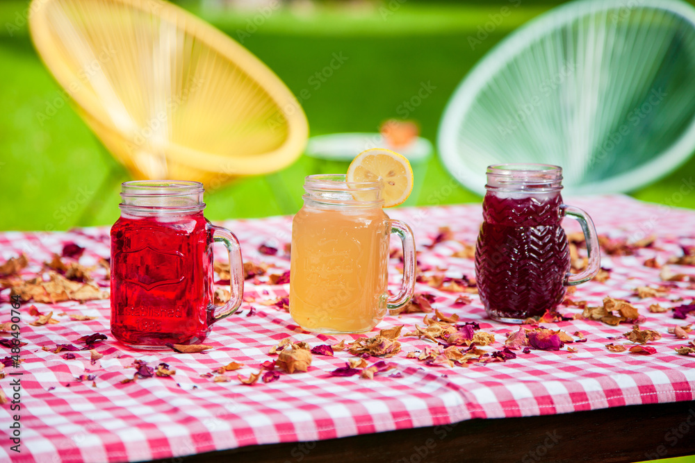 Summer drinks in the garden