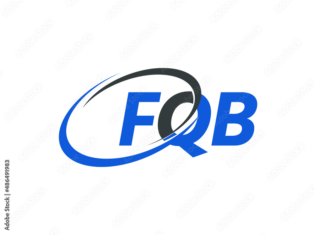 FQB letter creative modern elegant swoosh logo design