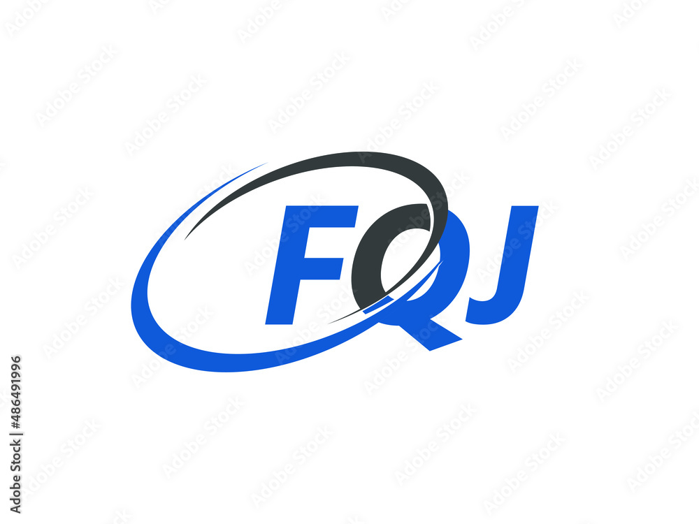 FQJ letter creative modern elegant swoosh logo design FQJ letter creative modern elegant swoosh logo design