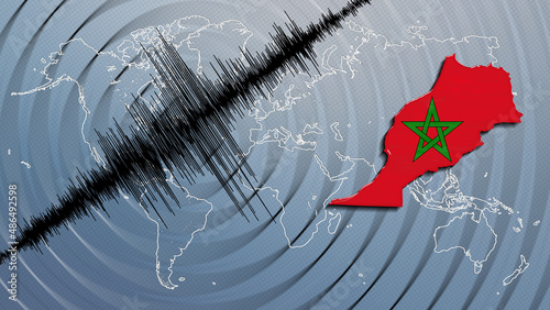 Seismic activity earthquake Morocco map photo