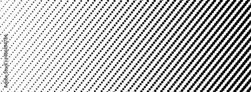 The halftone texture is black and white. Monochrome abstract, chaotic texture. Waves of dots on a white background, abstract halftone
