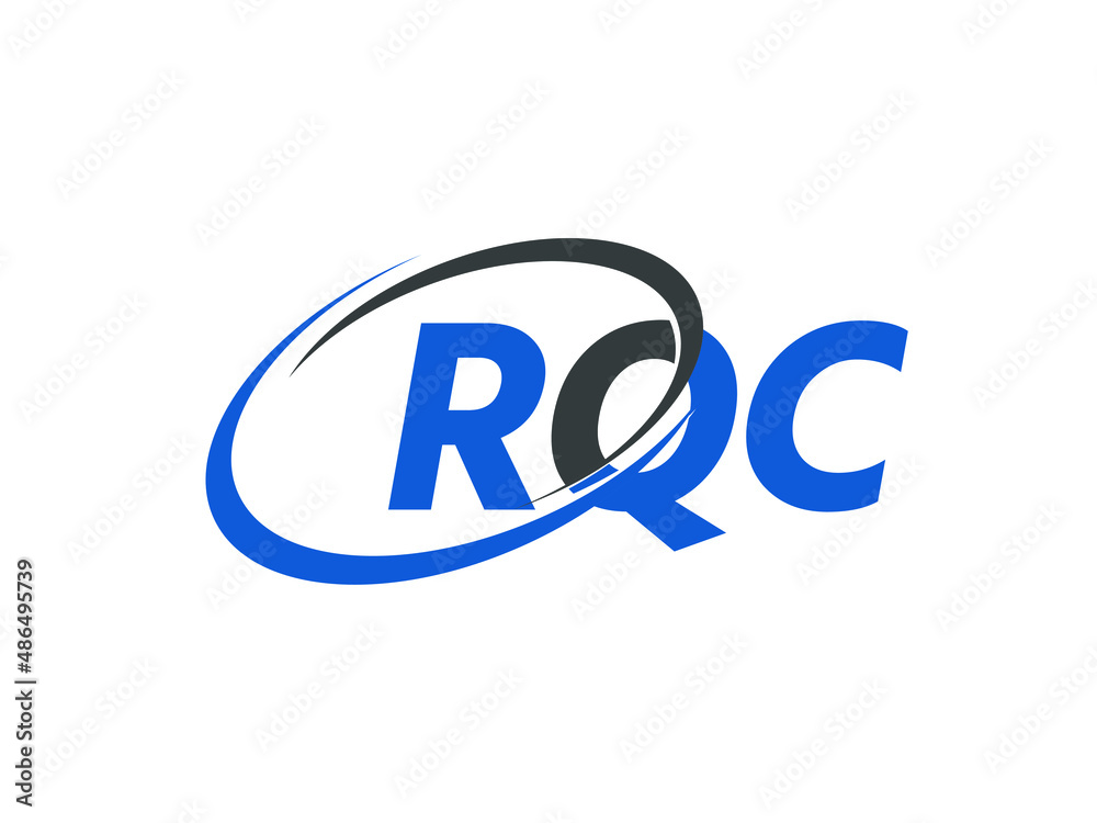 RQC letter creative modern elegant swoosh logo design RQC letter creative modern elegant swoosh logo design