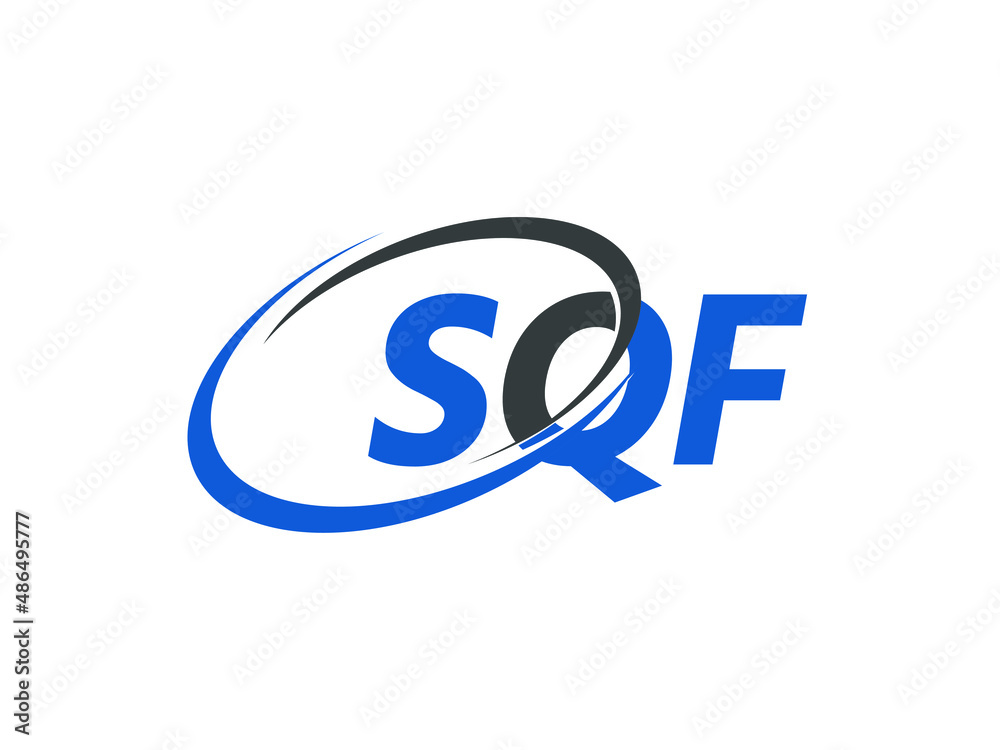 SQF letter creative modern elegant swoosh logo design SQF letter creative modern elegant swoosh logo design