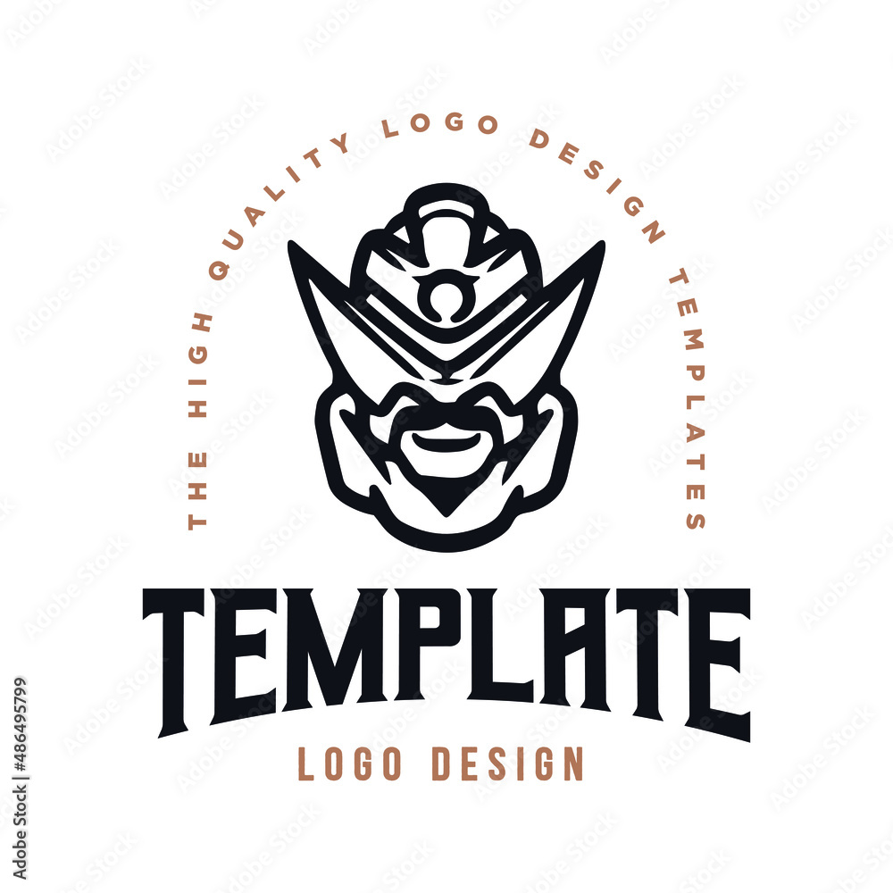character logo templates.gundam robot character logo vector. character logo templates.gundam robot character logo vector.