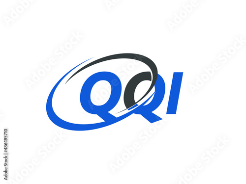 QQI letter creative modern elegant swoosh logo design