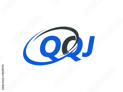 QQJ letter creative modern elegant swoosh logo design