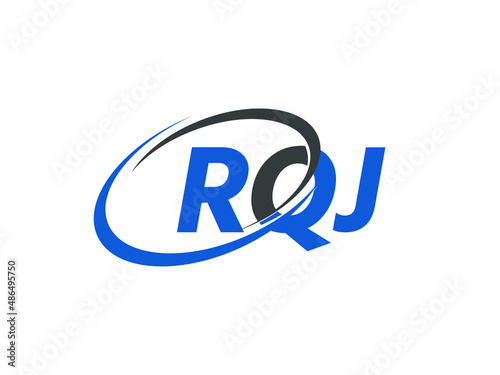 RQJ letter creative modern elegant swoosh logo design