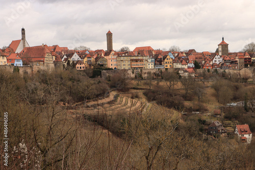 Romantisches Rothenburg; Blick vom Burggarten