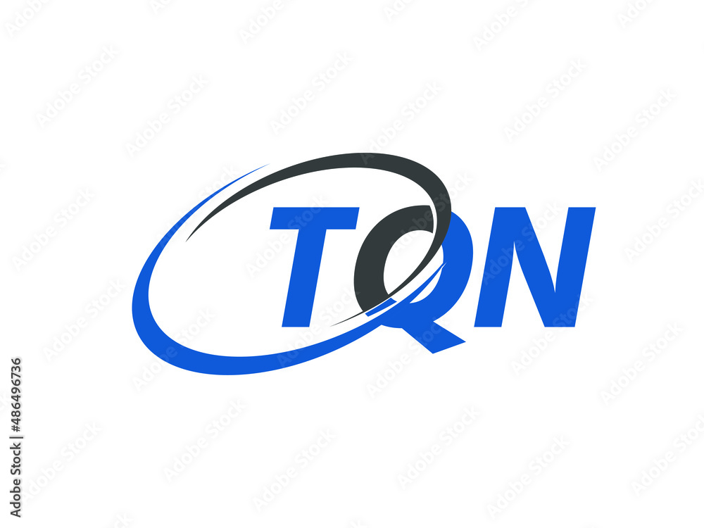 TQN letter creative modern elegant swoosh logo design TQN letter creative modern elegant swoosh logo design