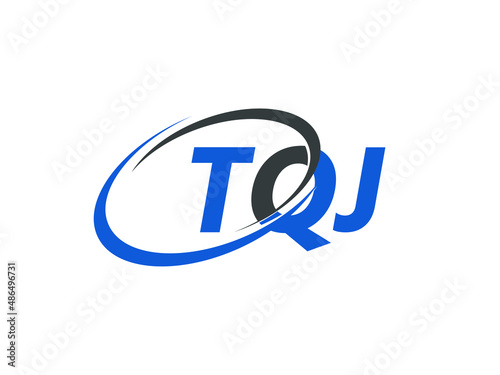 TQJ letter creative modern elegant swoosh logo design