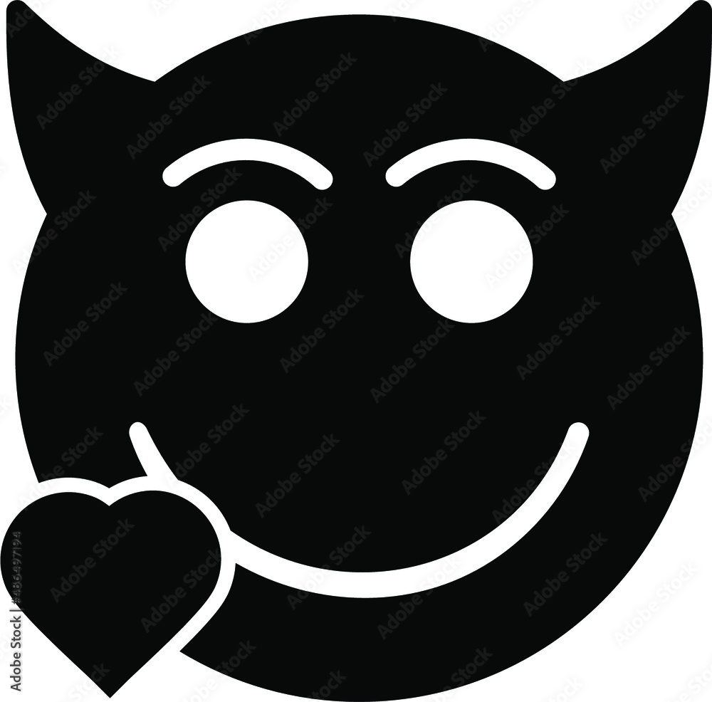 Fototapeta premium kiss Glyph Icon