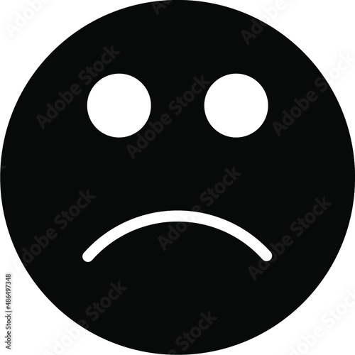 sad face Glyph Icon