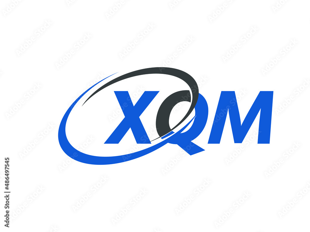XQM letter creative modern elegant swoosh logo design XQM letter creative modern elegant swoosh logo design