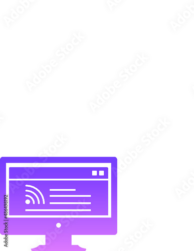 Blogging Glyph Gradient  icon  symbols pictograms design elements visual representations