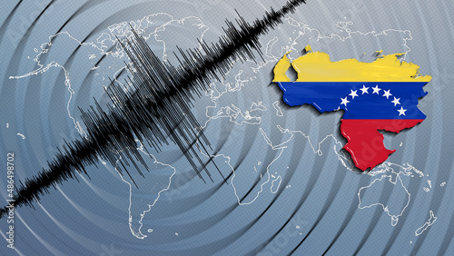 Seismic activity earthquake Venezuela map